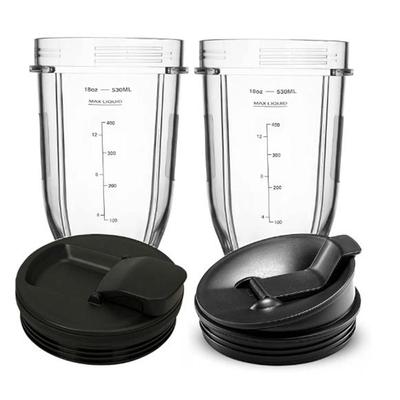 Pentru ceașcă Nutri Ninja de 18 oz cu 2 capace de etanșare, potrivit pentru blenderul din seria NINJA Juicer de 900 W/1000 W (2 pachete)