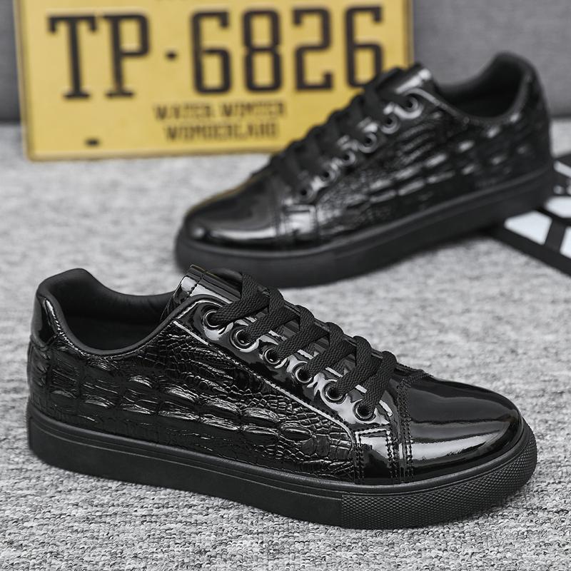 Black Flat Shoes, Men's Casual Formal Shoes, Outdoor Fashionable and Comfortable Soft Soled Walking Shoes, Zapatillas De Hombre