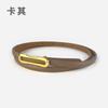 Leather Women'S Thin Belt Cowhide With Casual Pants Dress Women'S Thin Belt