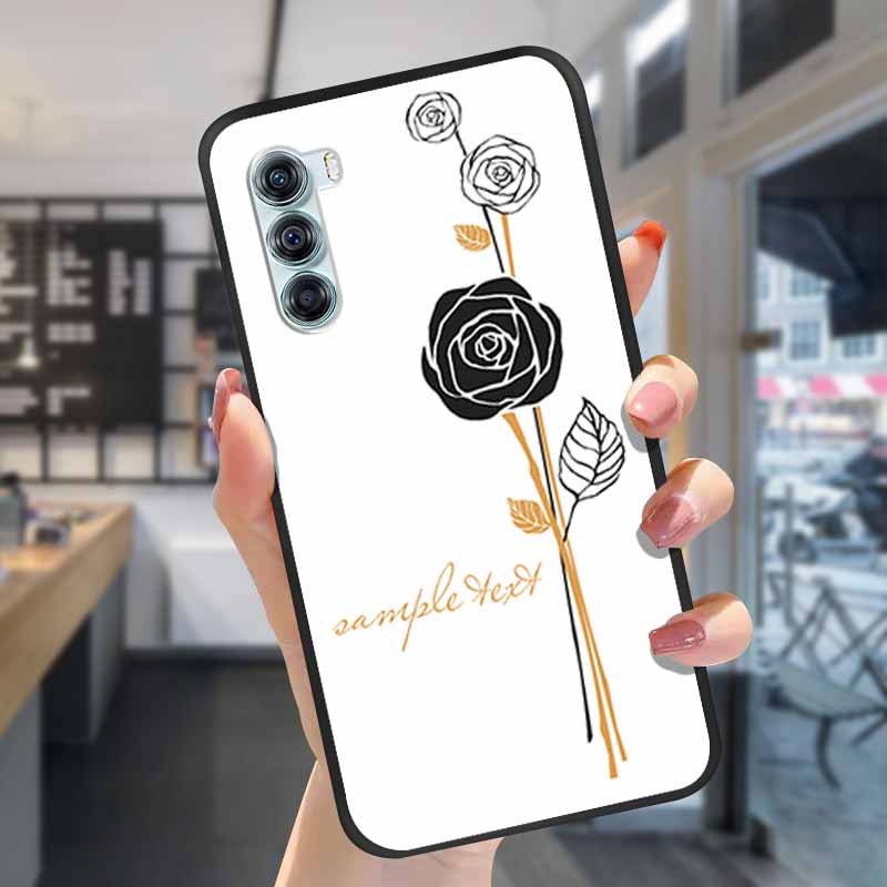 

For Moto Edge S30 Case X30 G200 5G 3D Soft Relief Flower Silicone Emboss Back Cover For Motorola Moto Edge S30 Case EdgeX30 S 30 Moto G200 5G