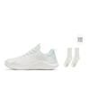 Anta Textile, Synthetic Leather Low top Casual Sprint Running Shoes Women's White Green 922625558F-1