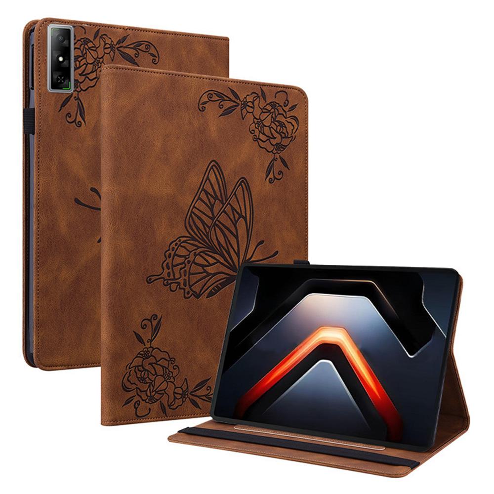 Pro pouzdro Infinix Xpad GT Pouzdro s potiskem motýlů a květin Kožený kryt na tablet z PU s přihrádkami na karty