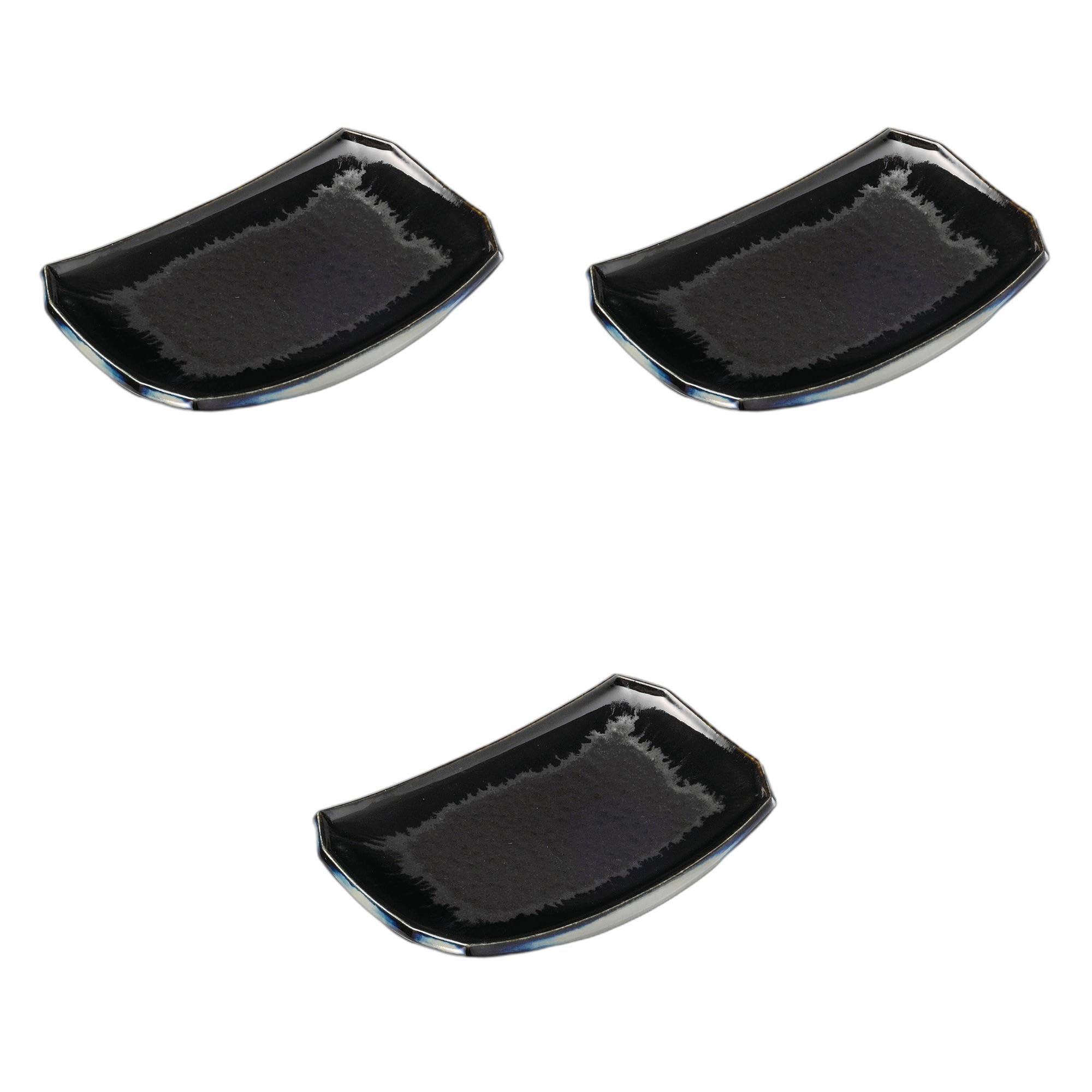 

Set of 3 Green Ceramic Dish Set x x Setomonohonpo Ceramic Dish Set 8.0 [21.8 14.9 3.6 cm]