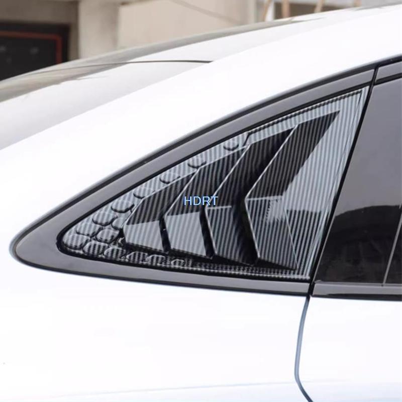 Car Style Rear Triangle Window Blind Trim For BYD Atto 4 Seal EV + Louver Air Outlet Cover Protector Decoration Accessories