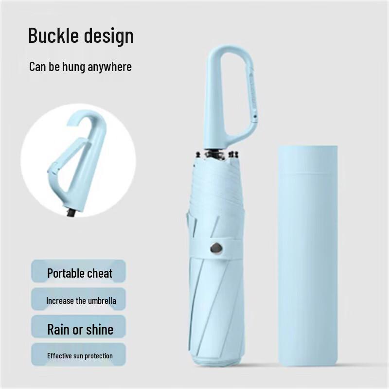 Tri-Fold 8-Rib Wind-Resistant Rain/Sun Umbrella