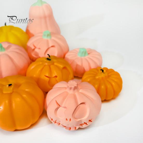 Kürbis-Ornamentform DIY Kerzen-Silikon für Halloween, Handgefertigte Duftkerzen-Herstellungsform, Wiederverwendbare Bastel-Gießform für Gips, Zement, Ton, Epoxidharz