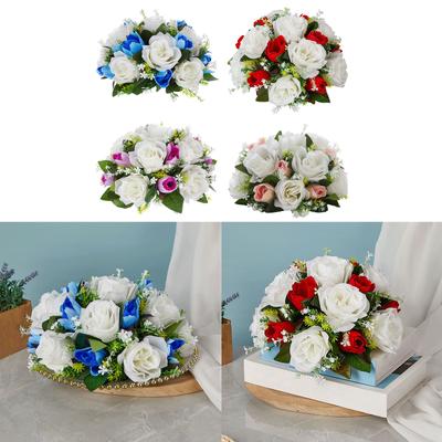 Fake Flower Balls Artificial Rose Flowers Arrangements Flower Bouquet for Wedding Party Centerpieces Valentines Day
