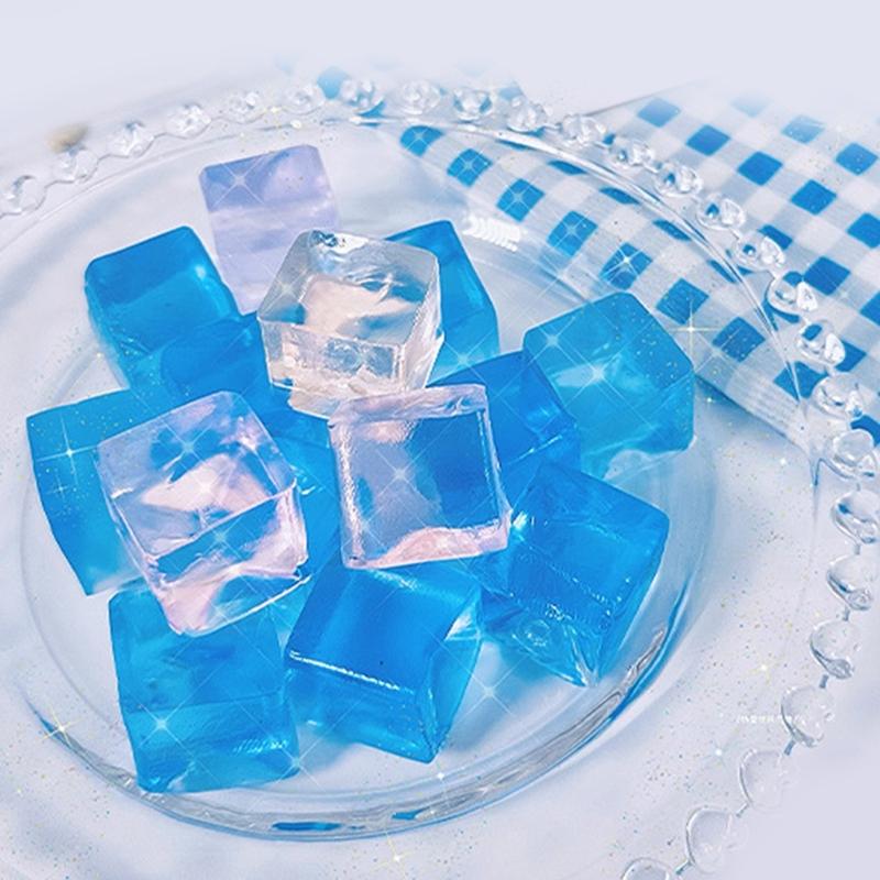 20 Stück Unzerbrechliches Entlüftungsspielzeug Wiederprallendes Süße Maltose Eiswürfel zum Quetschen Süßer Tofu Fotografie