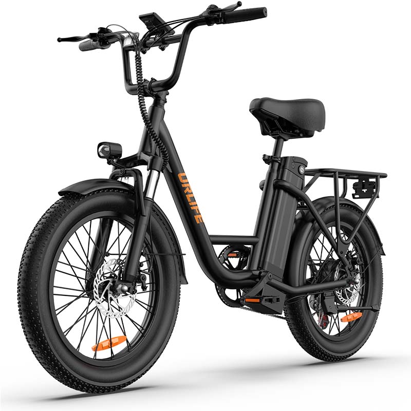 URLIFE E20 Multi Terrain Electric Bike With TowSeat 48V13Ah Battery 500W Motor Electric Bicycle 20 Inch City Fat Tire Outdoor Riding E-bike