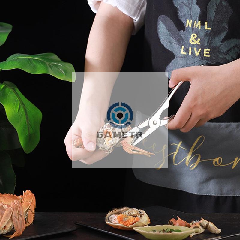 1PC Picking Crab Meat Is Easy Seafood Tool Set Crab Crackers Picks Spoons Set Stainless Steel Pliers Lobster Clamp Pliers Clip