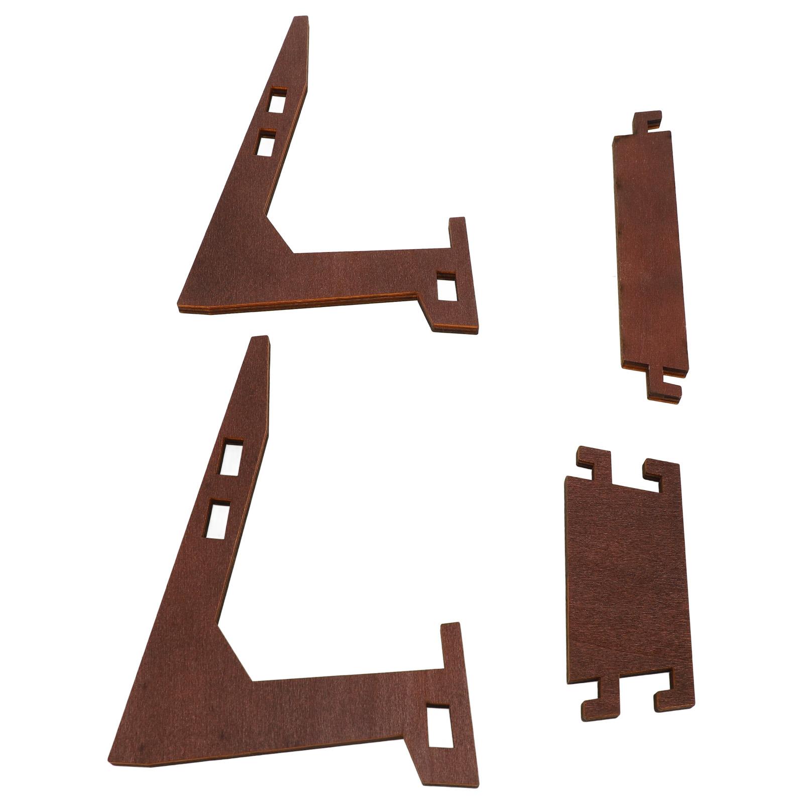 Health & Beauty Product Plate Display Stand Multifunctional Beechwood N Shape Decorative Plate Holder Display Stand