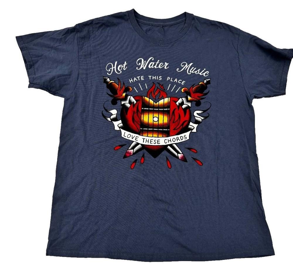 

Hot Water Music Hate This Place Love These Chords Tshirt S091 Unisex T-Shirt XL