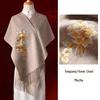 Hang Silu Pure Wool Embroidered Huayin Shawl Scarf