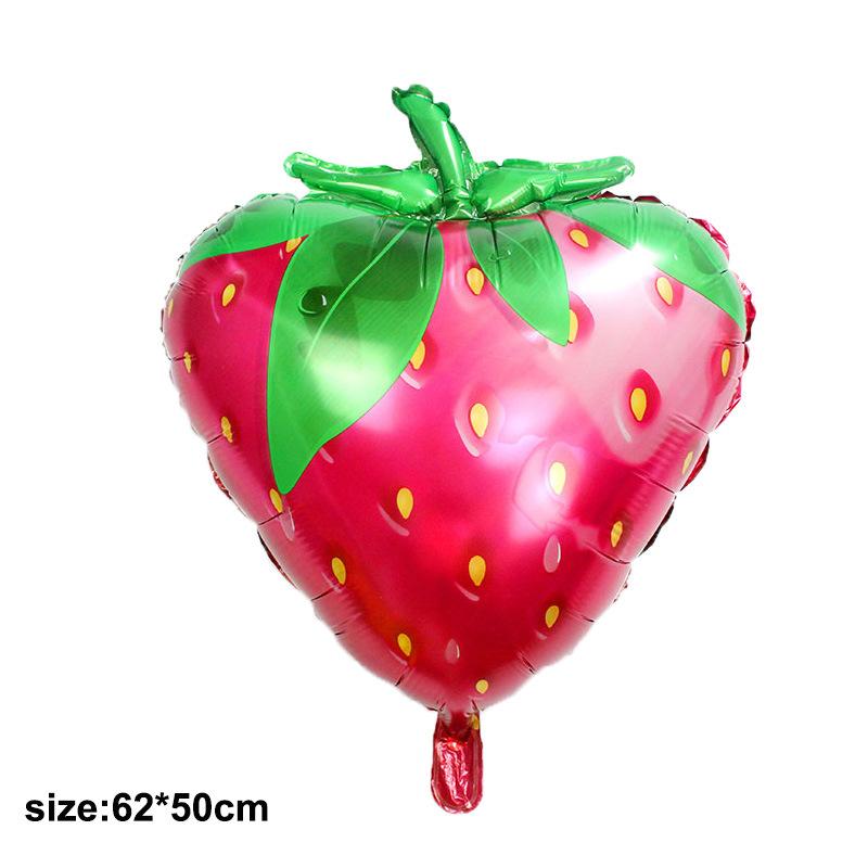 Adorable Fruit Theme Balloons Strawberry Watermelon Orange Pineapple for Nursery Birthday Decorations Outdoor  Style