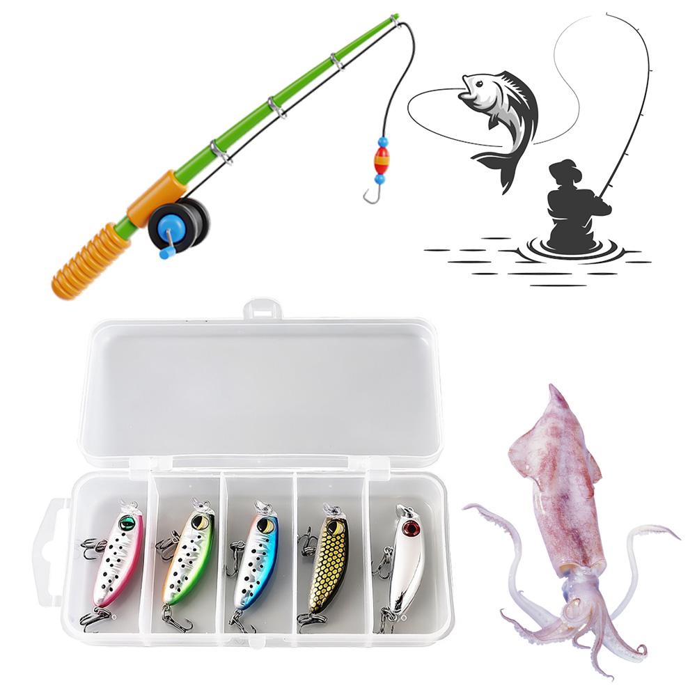 5 Stück gemischte Farben Minnow-Köder Künstlicher Hardbait Wobbler Angelköder für Forellen Barsch Karpfen Angelzubehör