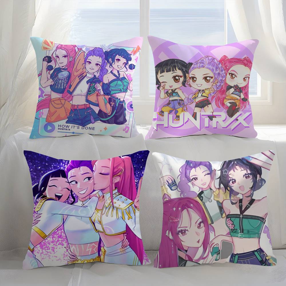 KPopS D-Demon H-Hunters Pillow Case Plush Fabric Soft  Pillowcase Double Sided Print Cushion Cover Household Gifts