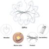 10pcs Valentine's Day Wooden Heart String Lights LED Fairy Lights Hanging Wood Love Lamp Garland Valentine's Day Wedding Decor