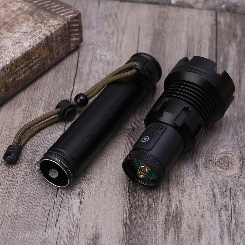 Super Bright Strong Lights Focusing LED Flashlight Outdoor Portable Built-in Rechargeable Battery Multi-function Lights