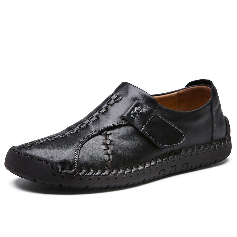Neue Lederschuhe Herren Casual Atmungsaktiv Business Herren Doudou Schuhe Weiche Sohle Retro Handgefertigt Große Größe Lederschuhe Herren