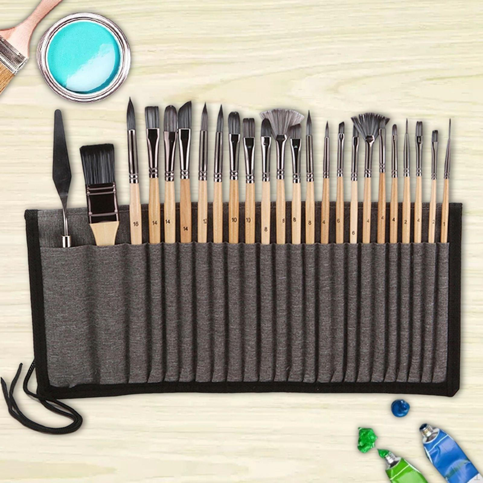 

Artist Paint Brush Set of 24, Painting Brushes , Adults for Canvas, & Fabric, Great Water, Oil