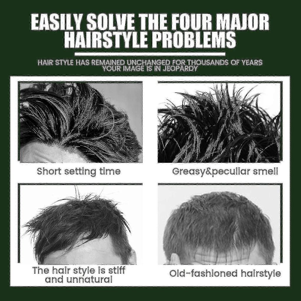 Men's Hair Cream Anti-Frizzy Hair Care Styling Gel Natural Volumizing Styl