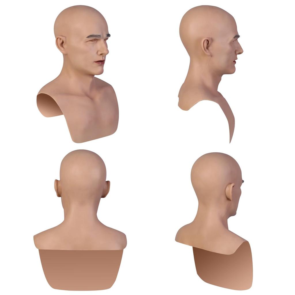 Silikonmaske für männliches Cosplay-Zubehör [CRRCLSY] Cosplay, Hübsch, Verkleidung, (Asiatisches Gelb)