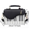 Crossbody Mini Square Bag Large Capacity PU Leather Bag Casual Piano Pattern Shoulder Bag  Shopping