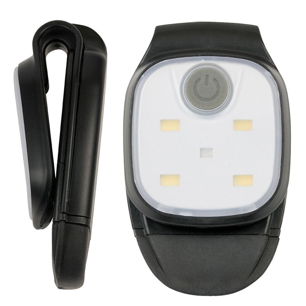 LED Clip Lamp 4 Lighting Modes Running Clip Light Safety Warning for Jogging Night Walking for Fishing Hiking USB Rechargeable