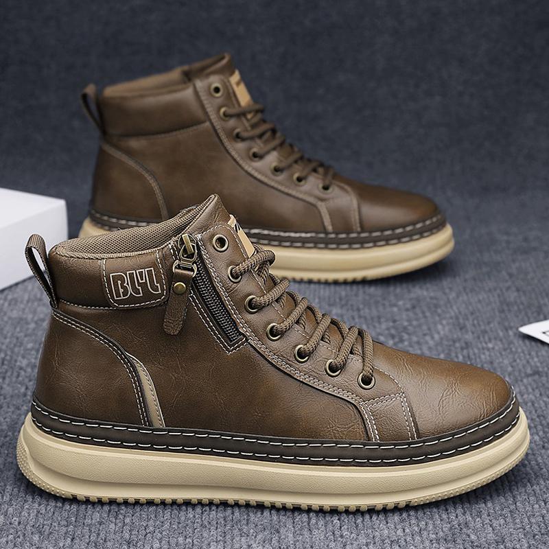 

Новые модные осенние и зимние мужские высокие ботинки martin для студентов, трендовые рабочие туфли на мягкой подошве для мальчиков, кроссовки Martin с защитой труда 44 хаки