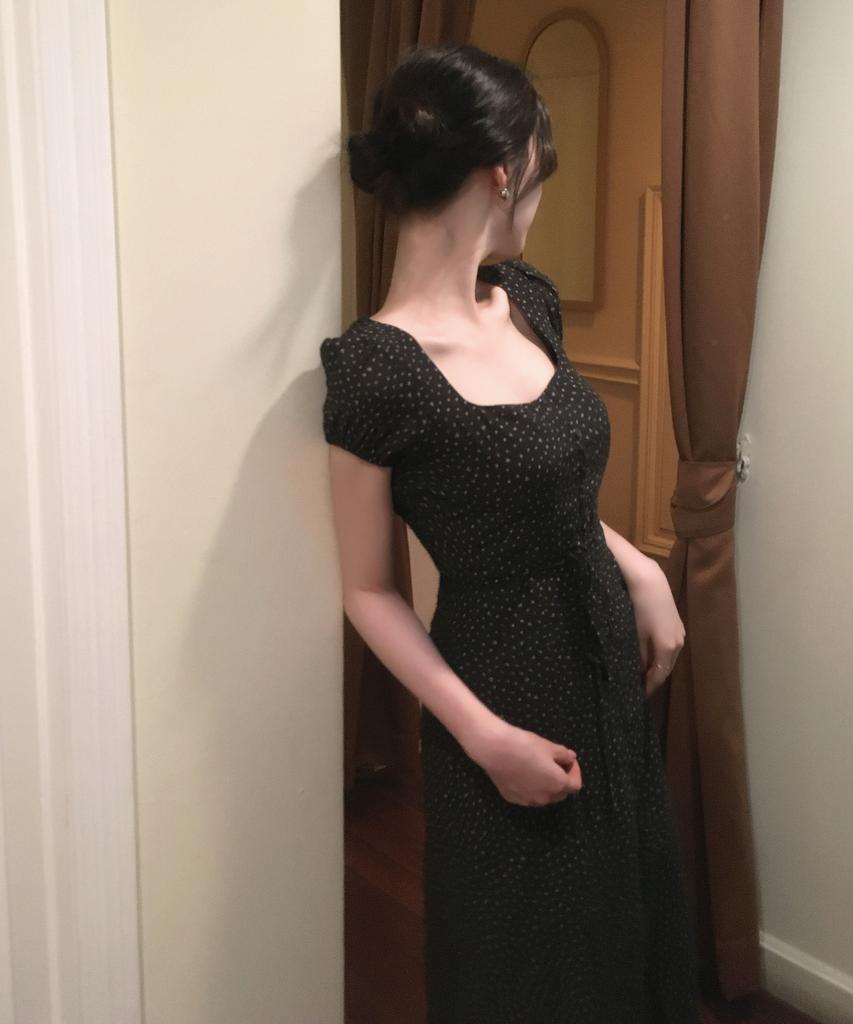 MIXXO Puff Sleeve Long Dress_Miwowg502G