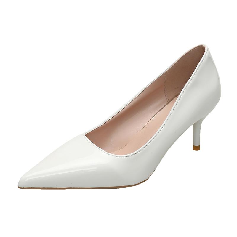 2025 New Pointed Toe Pumps Patent Leather Dress Women Shoes  High Heels Boat Shoes Shadow Wedding  Shoes for Wedding