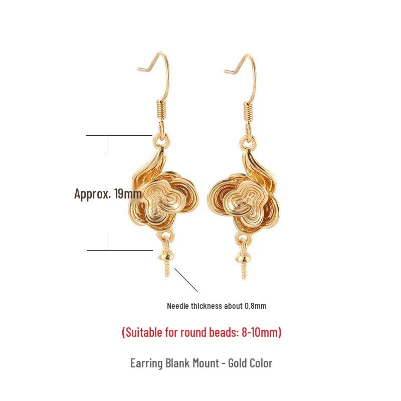 

Благоприятный дизайн облака DIY янтарные жемчужные крепления для серег