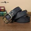 Pure Copper Pin Buckle Belt Men's Genuine Leather First Layer Cowhide Retro Casual Trend All-match Youth Jeans Belt