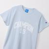 Champion Sports Short Round UV Heat Rubber Pale Sax Women's T-Shirt, CW-BS308, Sleeve, Neck, Quick-Drying, Stretch, Protection, Shielding, Print,