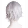 Theater props, short haircut, silver wig, cosplay, makeup, short hair wig