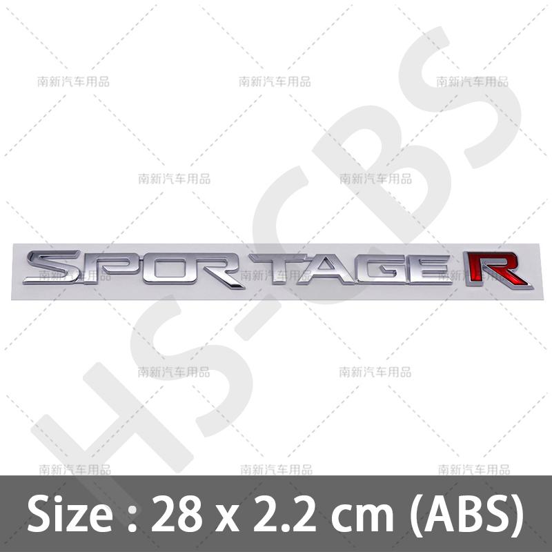 

ABS SPORTAGE Emblem Letter Sportage R Logo Car Rear Trunk Decals Badge Auto Body Decorative Stickers Accessories Car Styling