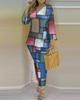 2023 Spring Women's European & American V-Neck Long-Sleeve Fashion Set