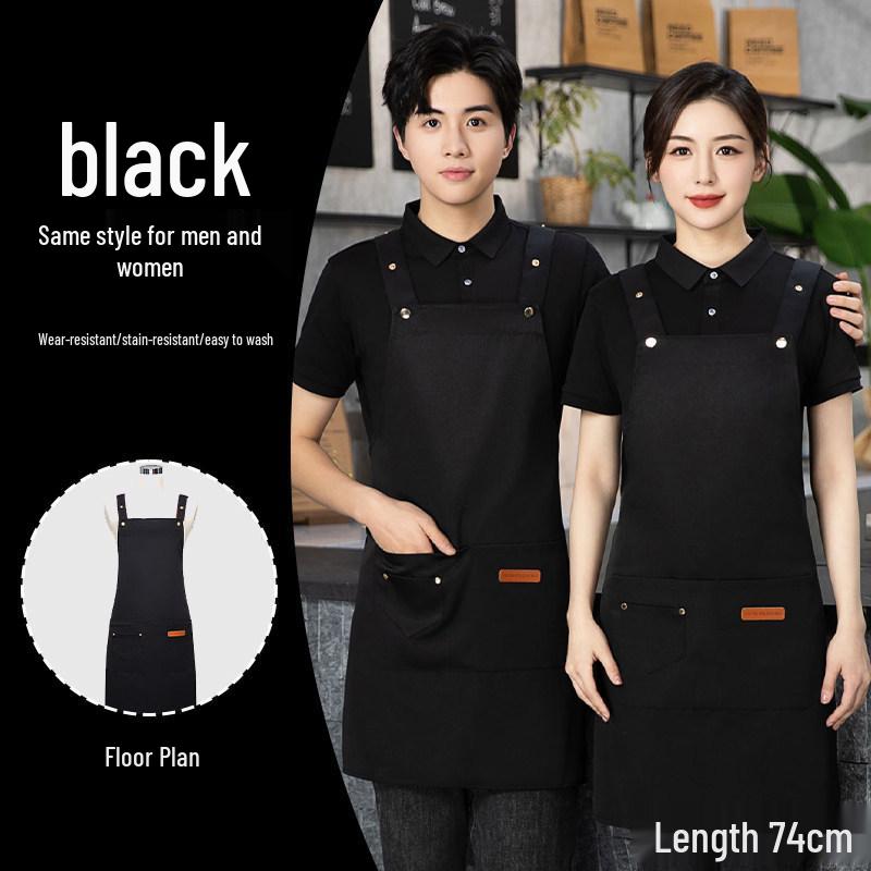 Custom Logo Waterproof & Dirt-Proof Waist Apron for Catering, Cafes & Pottery Shops
