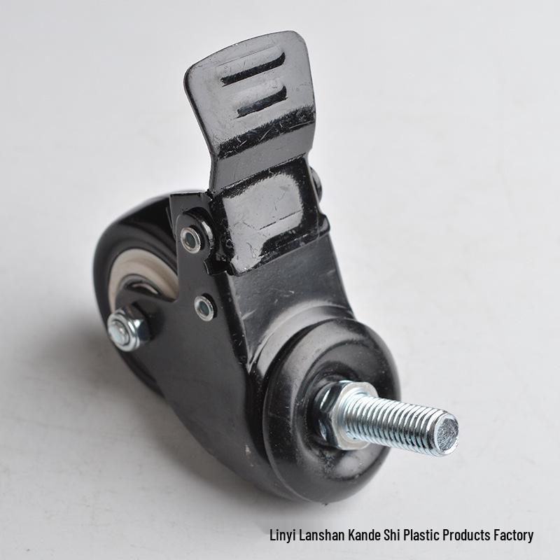 Gold Diamond Electrophoretic Universal Caster Wheel with Lead Screw Brake