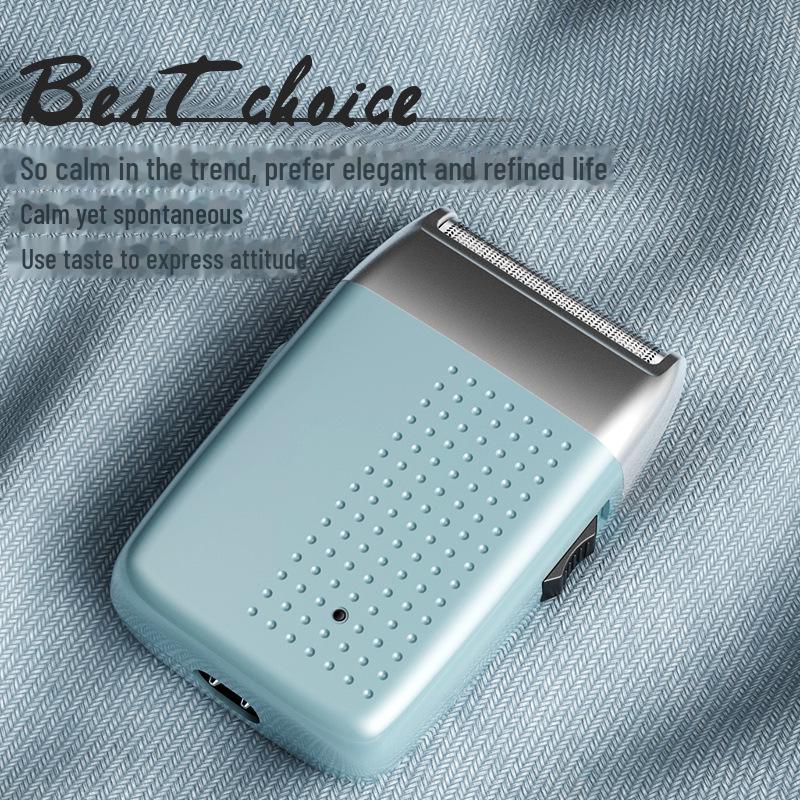 

Мужская электрическая бритва возвратно-поступательного действия: Самостоятельное бритье налысо с отбеливающим маслом на голове синий