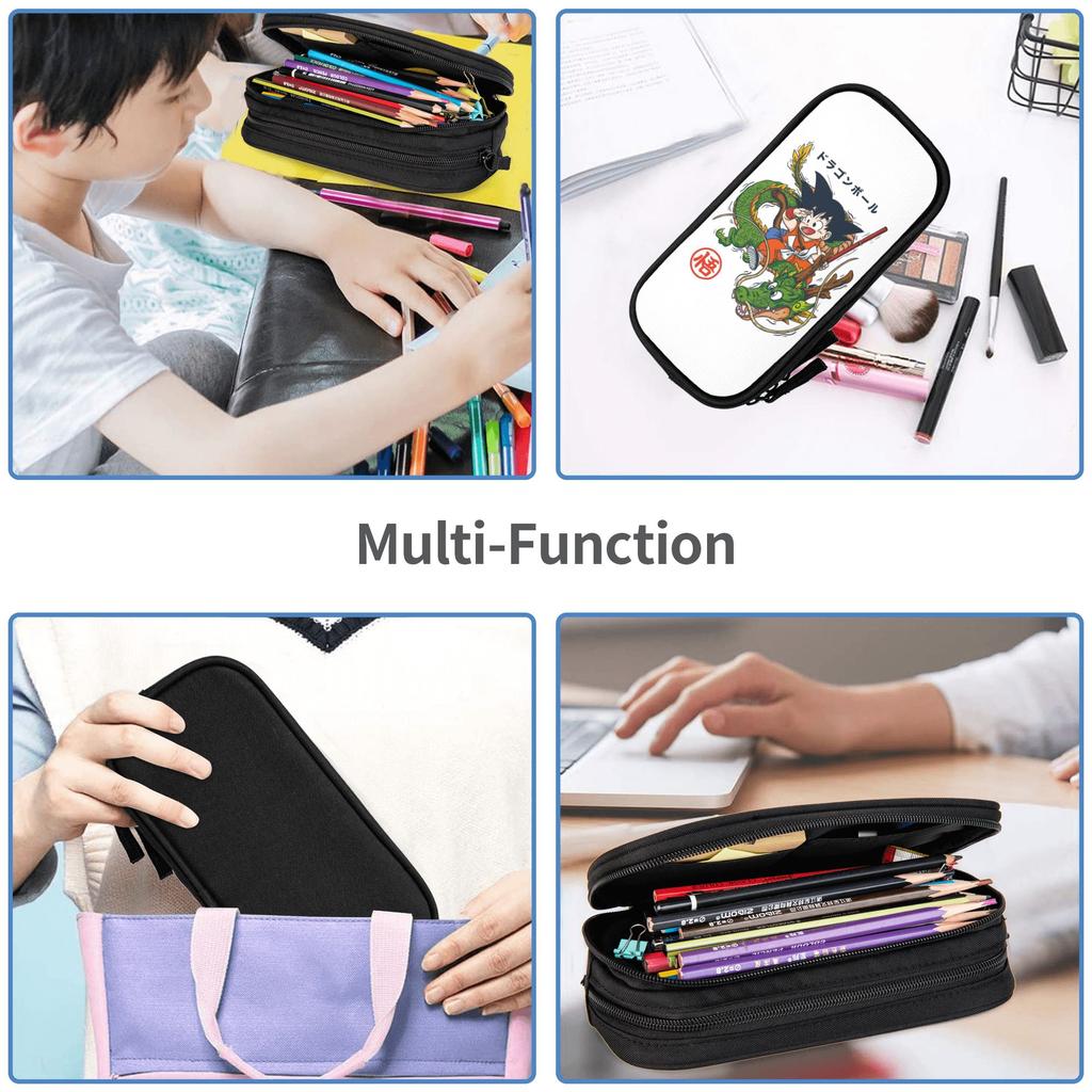 Goku & Shenron Pencil Cases Cute DBZ Pen Box Bags Kids Large Storage School Supplies Gift Pencil Pouch
