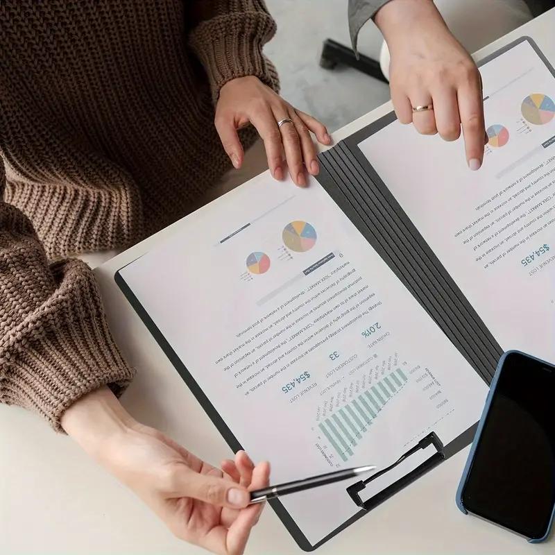 Double Clip Thickened File Folder With Writing Pad Office Multi-Functional PP Material Clipboard Organizers Desk Organizer