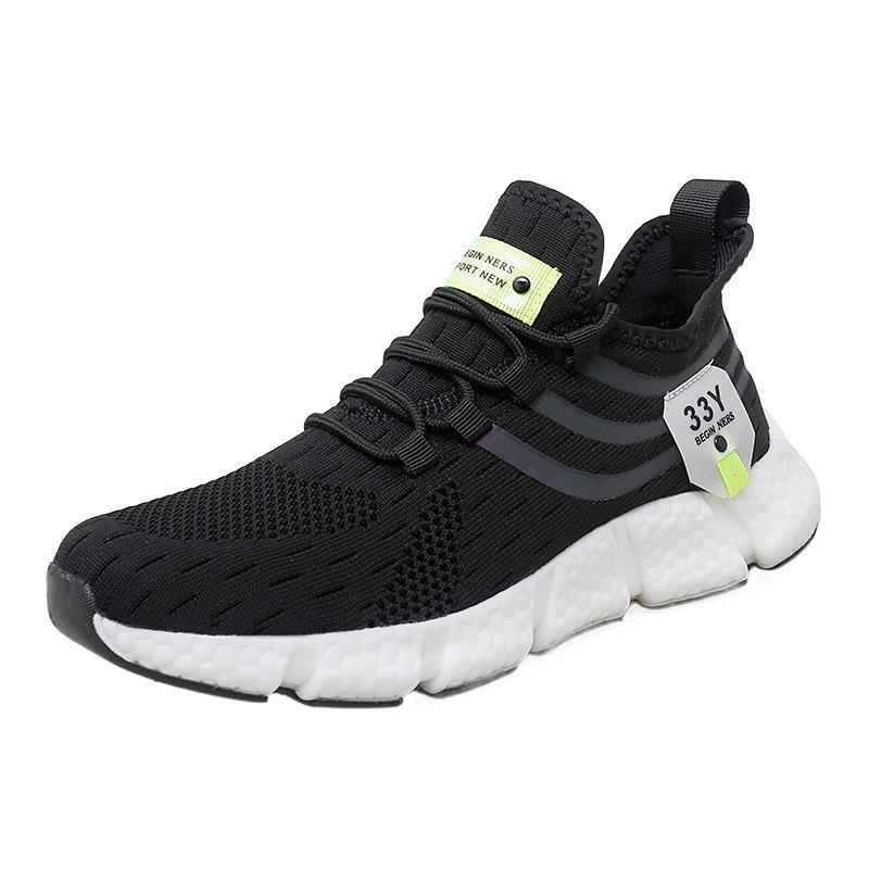 Lightweight foreign trade popcorn men's and women's breathable casual mesh shoes high elastic shock absorption soft sole couple jogging shoes sports