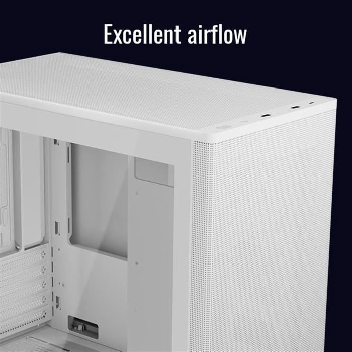 Aerocool stormfront mini tour boîtier pc de jeu avec 7 emplacements de ventilation, panneau avant en maille ventilée, compatible