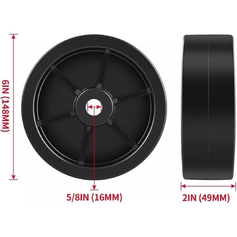 Trailer Jack Wheel, Sangkim 6 Inch Boat Trailer Wheel 1200Lb Trailer Tongue Jack Wheel Replacement Parts