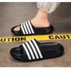 Men's Striped Slide Sandals Non-slip Thick Sole Casual Slippers for Outdoor Beach Home Use