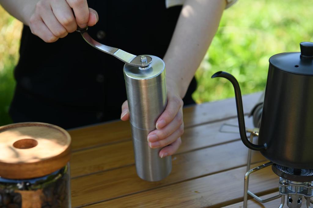 Yaxel Coffee Mill for Hand 81076 Beginners, Manual, Grinding, Outdoor, Beginner, Satin,