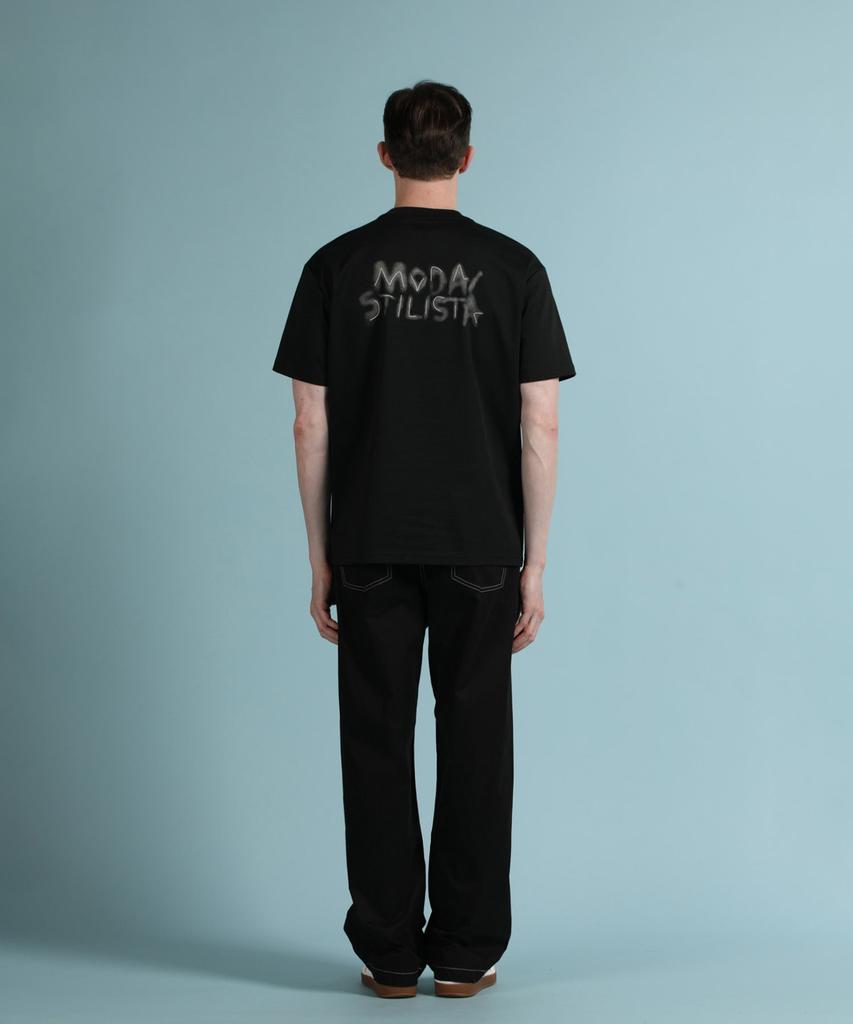 PANICALE Black Wide Stitch Denim Pants (Type A)