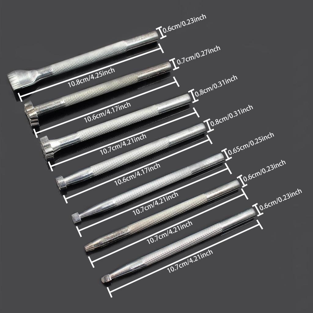 20pc/set DIY Leather Stamping Carving Tool, Various Shapes for Leather Printing Punching Set, Manual Leather Craftsmanship Tool