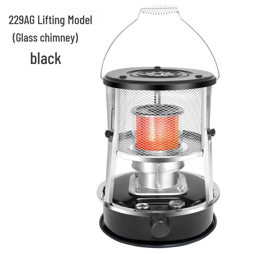 Adjustable Height Glass Chimney Kerosene Stove for Outdoor Camping & Indoor Use